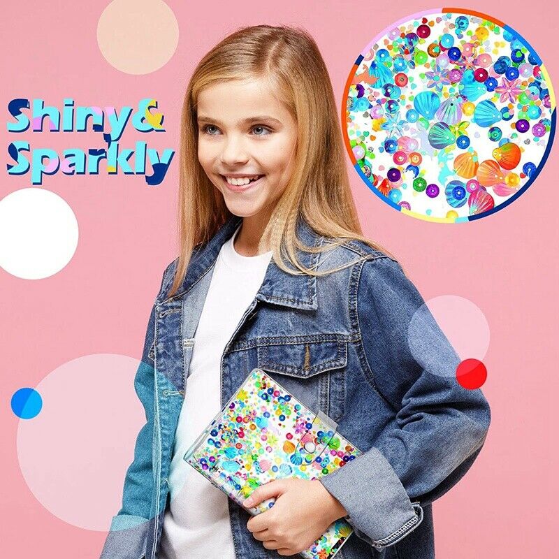 2Pc A6 Size 6 Holes Binder Cover Glitter sand Soft PVC Planner Protector GliQ8K8