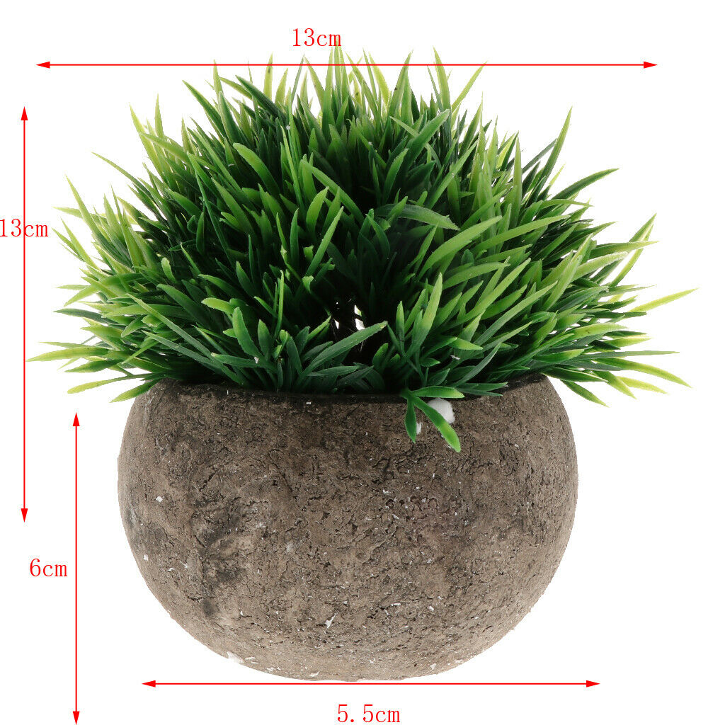 Mini Simulation Flower Bonsai Tree Mini Artificial Leaves Plant with Pot  3