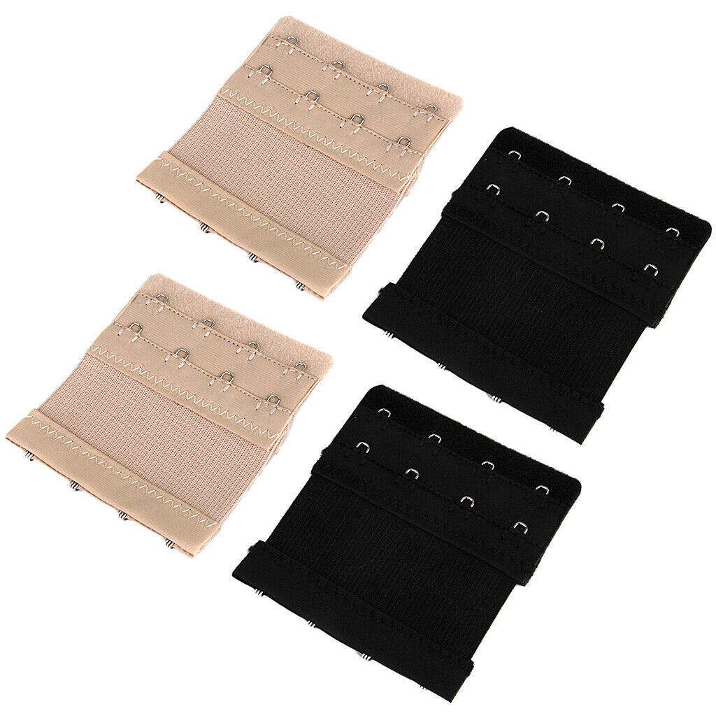 4 Pieces Bra Extender Narrow 4 Hook Soft Back Comfortable Band Extender