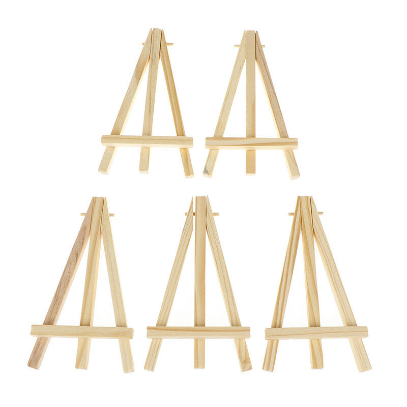 5pcs Mini Artist Wooden Easel Wood Wedding Table Card Stand Display Holder B Lt