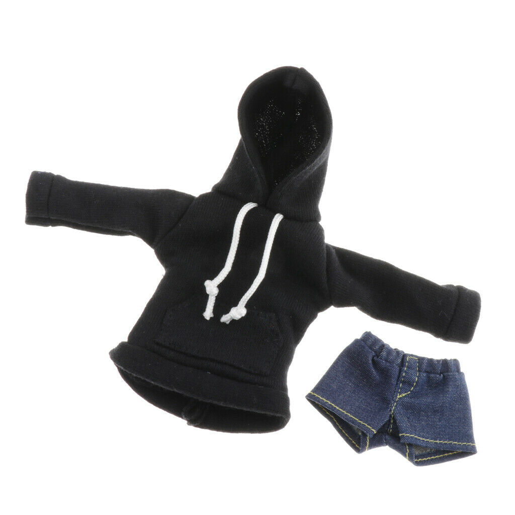 Fashionable BJD Hoodie and Short Pants for 1/6 BB Licca/Momoko/Azone Accs