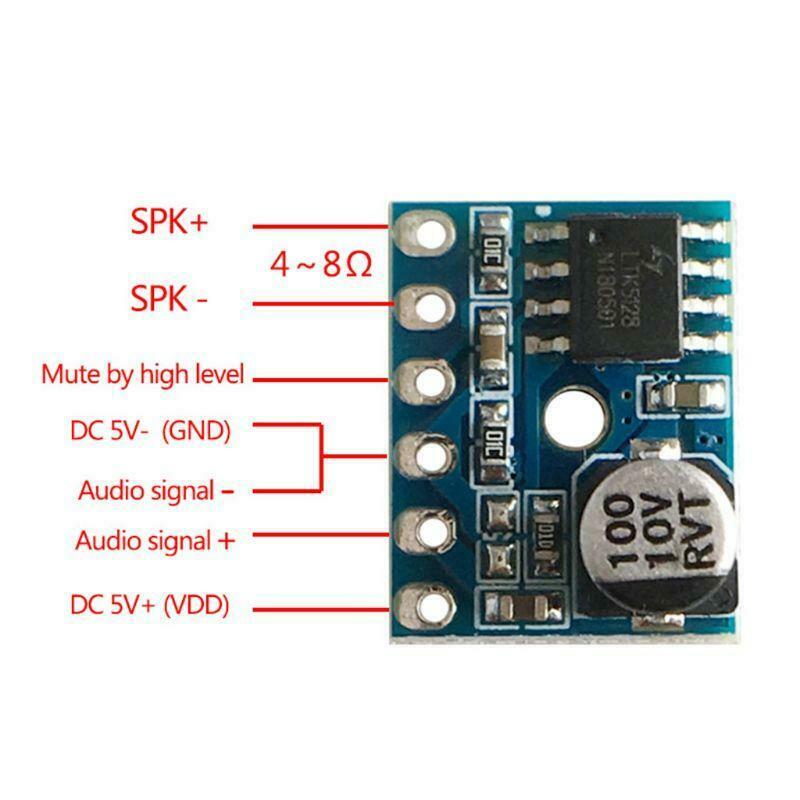 XY-SP5W 5128 Digital Amplifier Board Class D 5W Mono Audio Amplifier Module