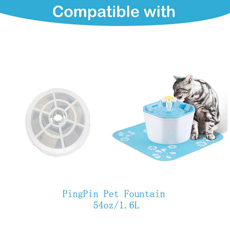1.6L Automatic Dog Cat Electric Water Fountain USB Pet Bowl Drinking Filter D Pb