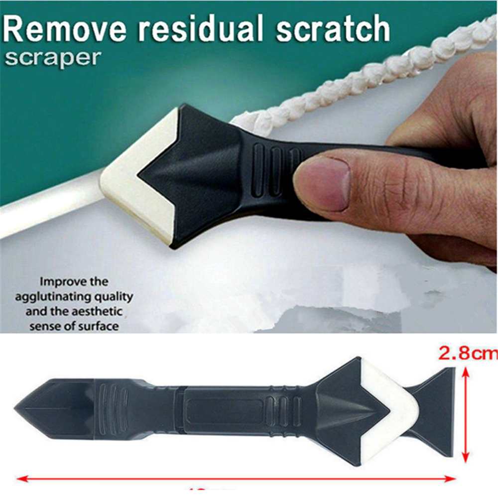 3 In1 Silicone Remover Caulk Finisher Sealant Smooth Scraper Grout Kits Tools US