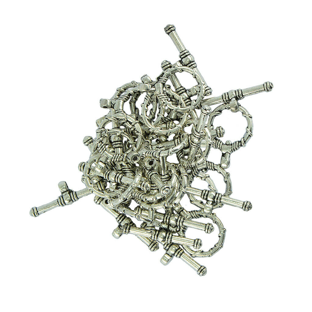 Set of 20 pcs. O and T shaped clasps jewelry making clasp