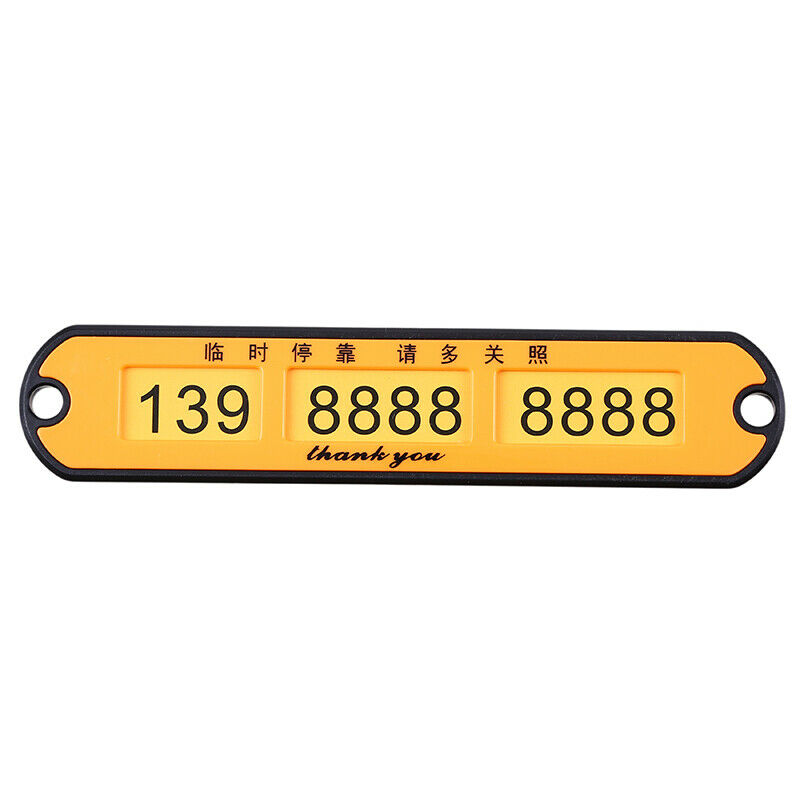 3X Car Auto Temporary Parking Card Luminous Phone Number Plate Crafts Sucker