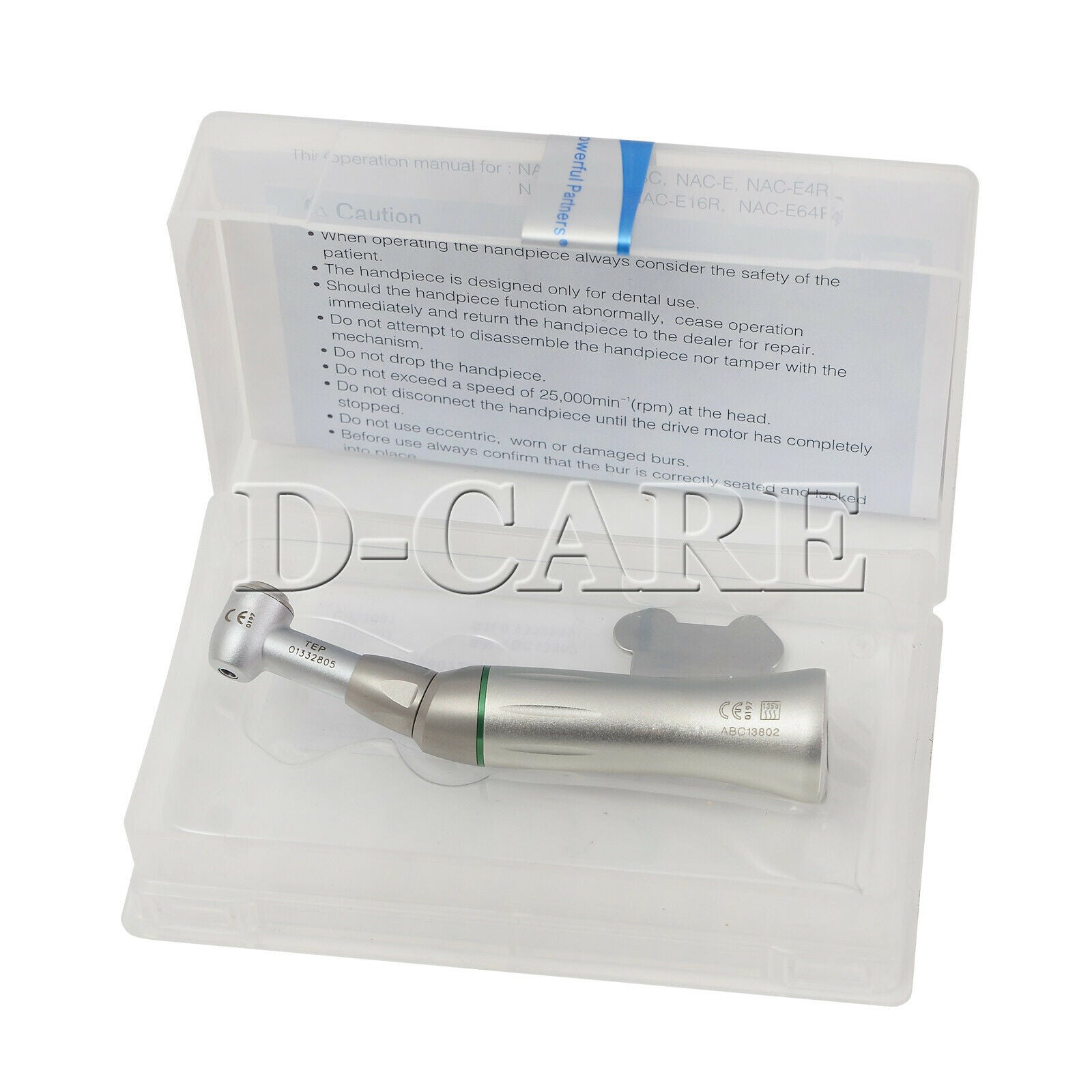 Dental 16:1 Low Speed Endo Implant Contra Angle Handpiece Push ER16 E-Type DC