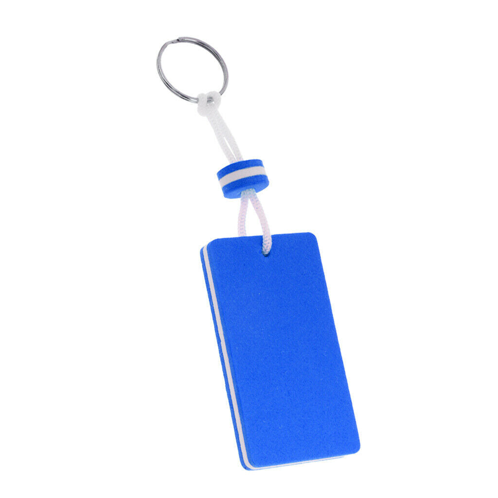 Yachting Boating Kayaking Floating Key Chain Key Ring-Rectangle Shaped Blue