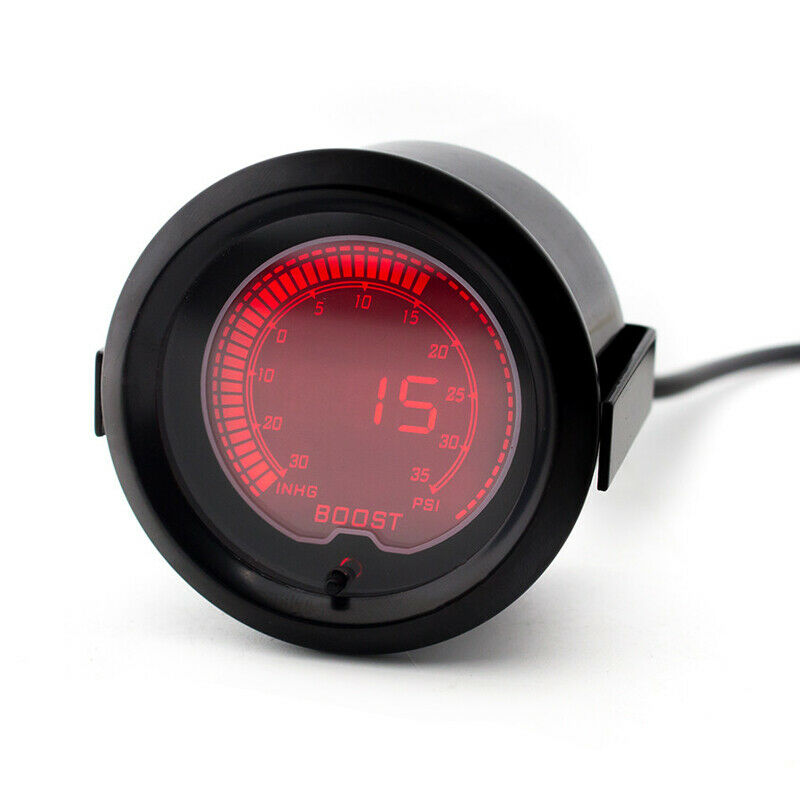 12V Racing Car Turbine Pressure Gauge Instrument LCD Digital Display Meter Kit
