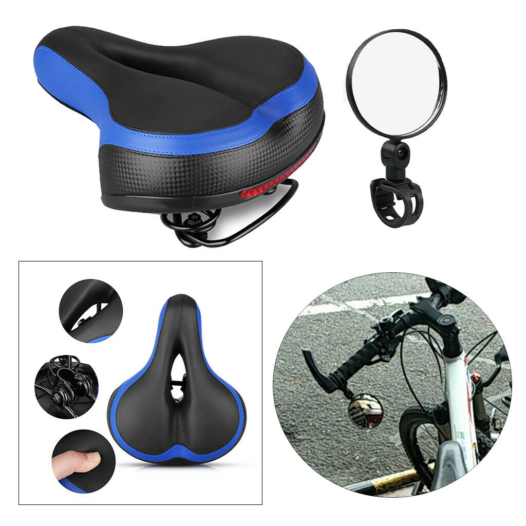 Big Bum Bike Saddle Seat Rotatable Flat Rearview Universal Seats Accessories