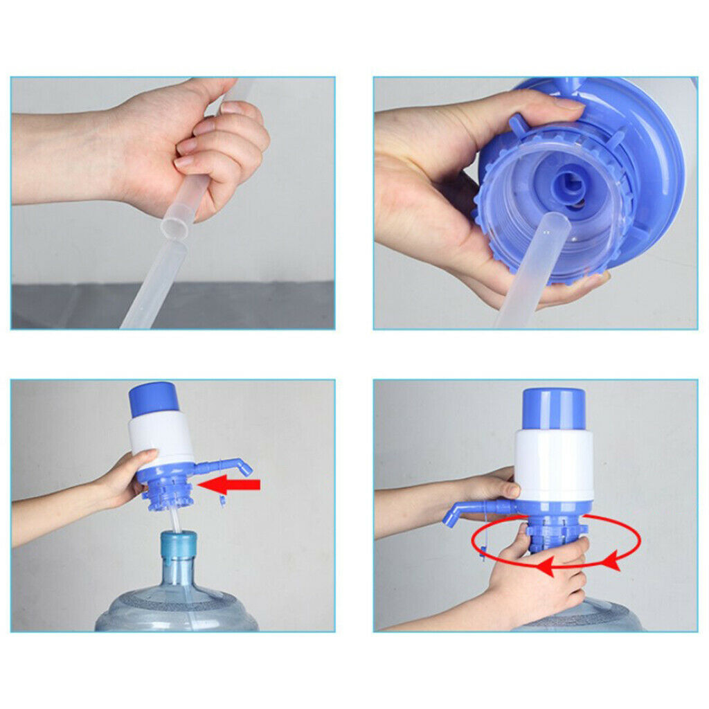 Portable Water Bottle Pump Fountain Press Pump Dispenser with Inlet Hose