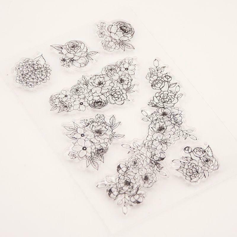 Flower Vine Silicone Clear Seal Stamp DIY Scrapbooking Embossing Photo Album Art