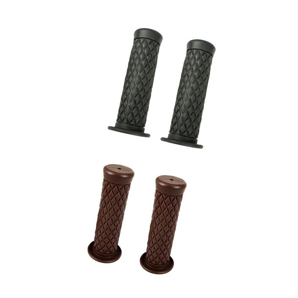 Motorcycle Handlebar Handle Motorcycle Accessory 2x Pair Brown Dark Gray