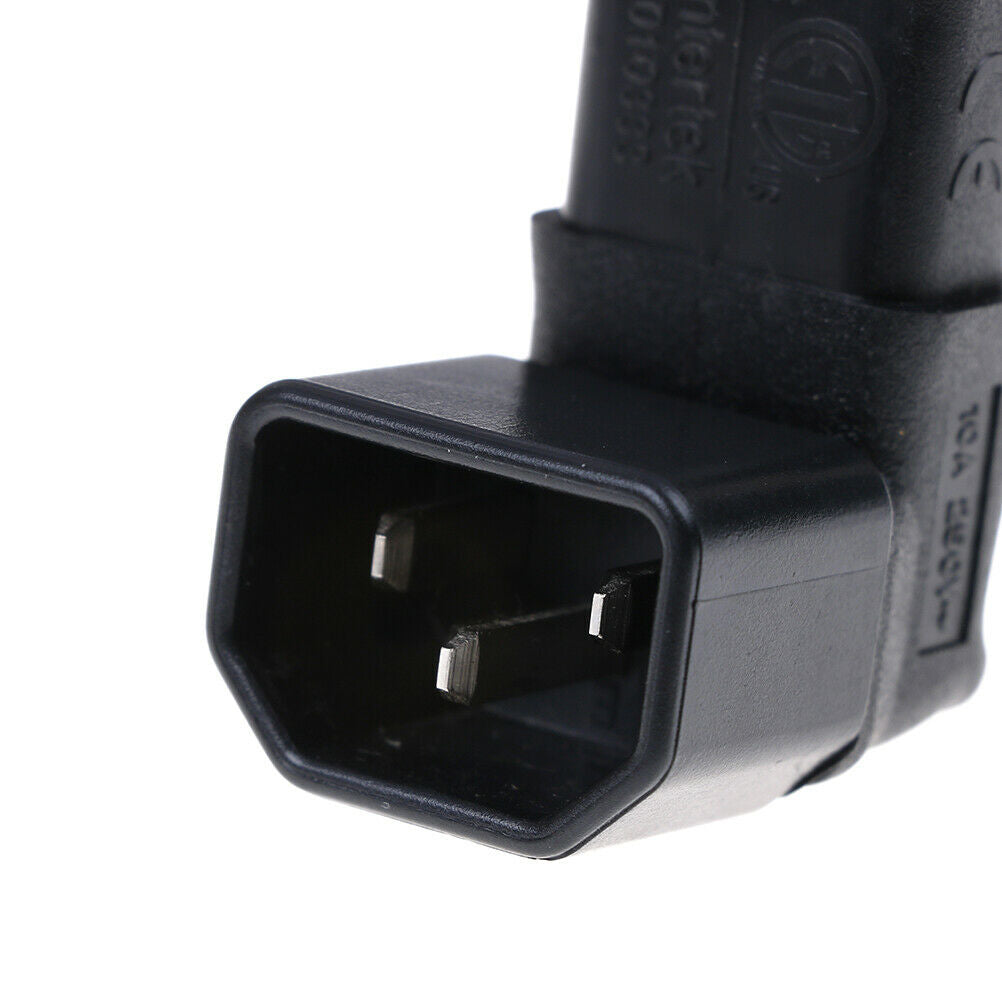Down angled IEC adapter,right angled IEC 320 C14 to C13 for TV wall moun TH