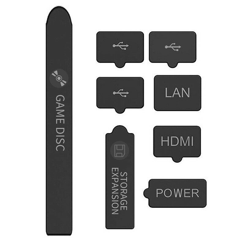 For XBOX Series S X Console Accessories Silicone 8pcs Dust Proof Cover Guard Set