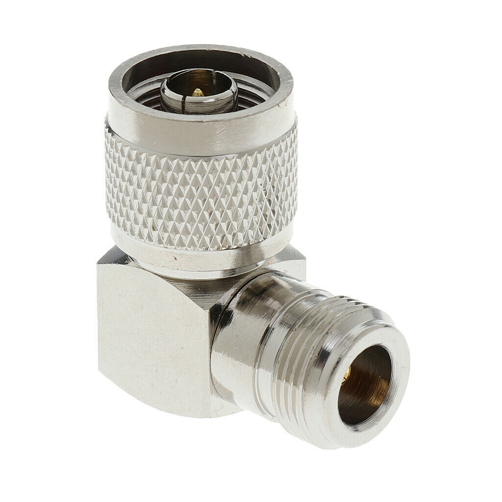 2pcs RF Coax Coaxial Adapters Right Angle N Type Male to Female Connectors