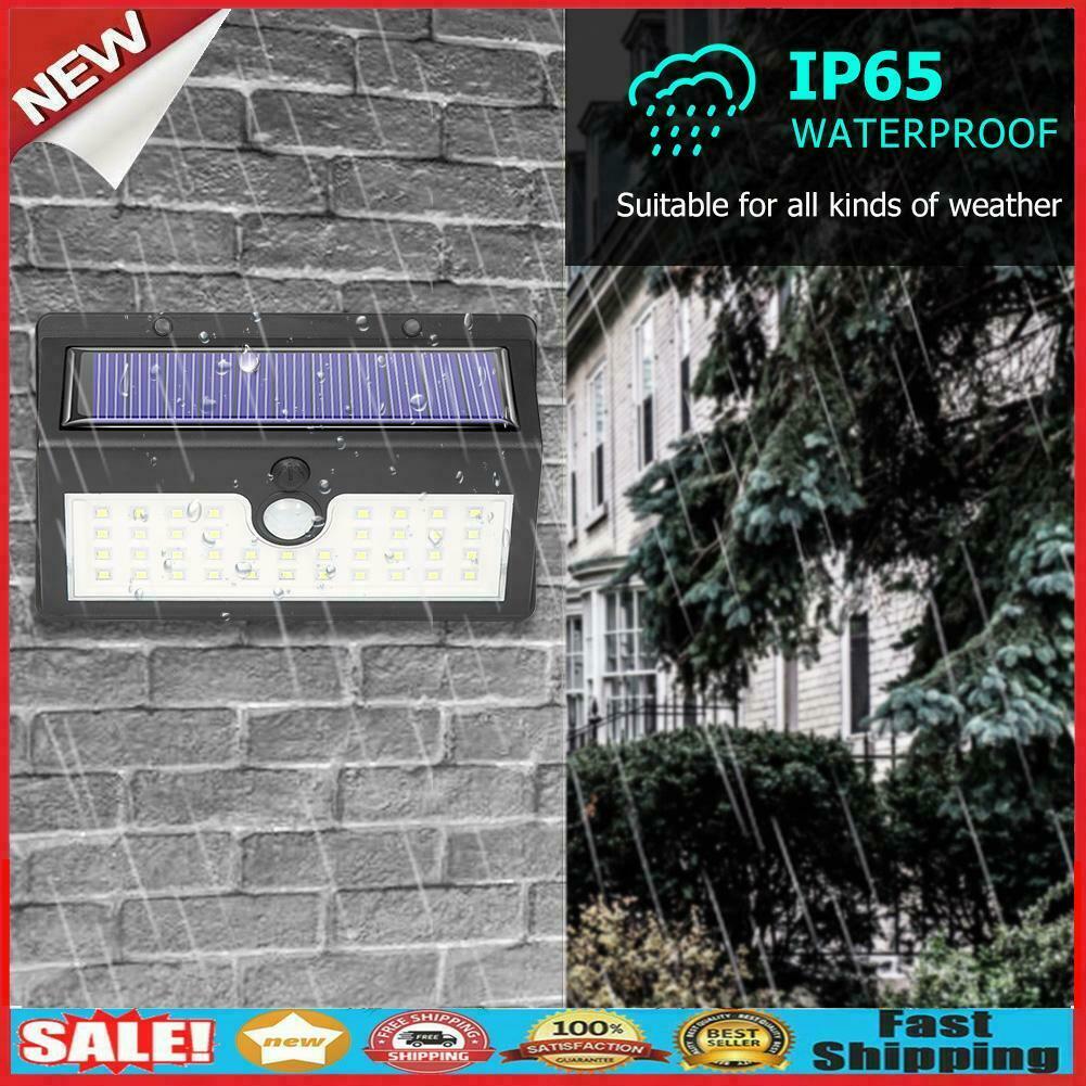 44LED Solar Light Motion Sensor Garden Outdoor Yard IP65 Security Wall Lamp @