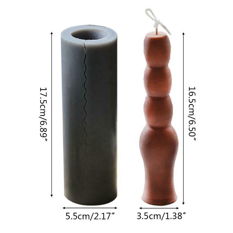 Long 4-sections Candles Silicone Mold Aromatherapy Candle Silicone Soap Mold
