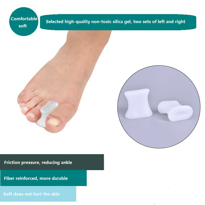 1Pair Silicone Foot Finger Toe Separator Hallux Valgus Corrector Feet Car.l8