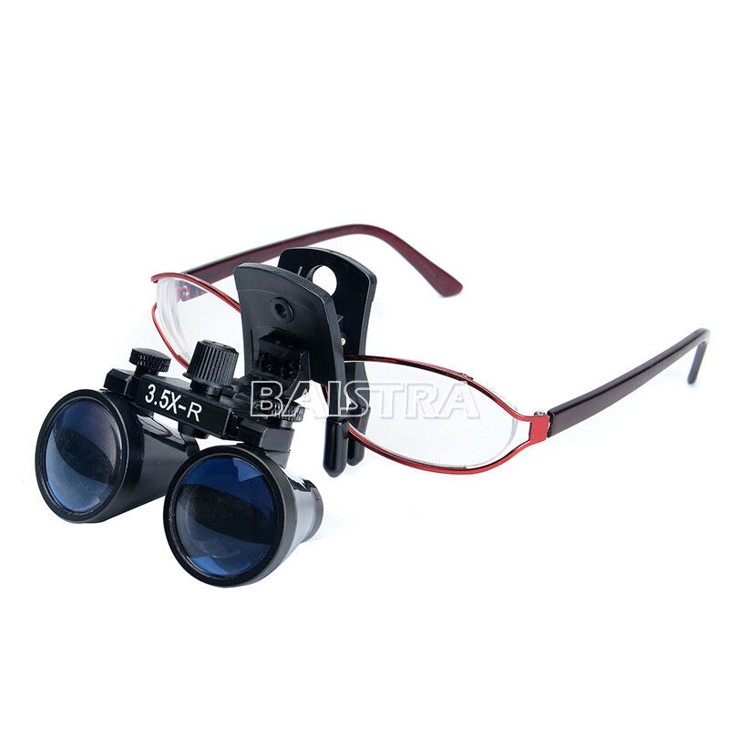 3.5X-R Dental Surgical Magnifying Loupes Binocular Glass Magnifier Clip Type