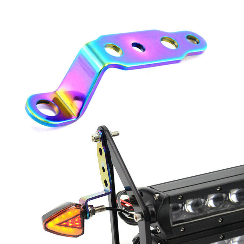 Motorcycle Headlight Roast Blue Rearview Mirror Spotlight StainlessSteel Bracket