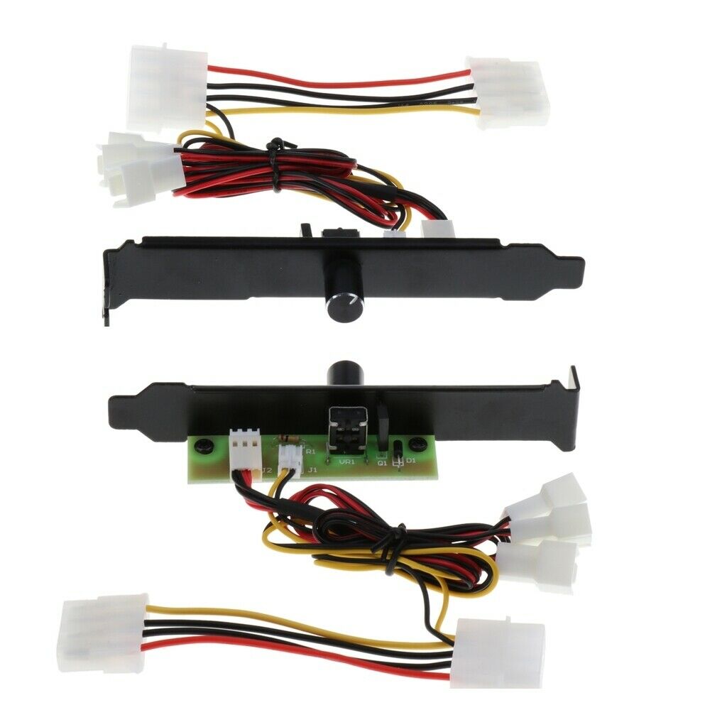 Qty (2x) 3 Channel PC Cooler Cooling Fan Controller Concentrator Bracket 12V