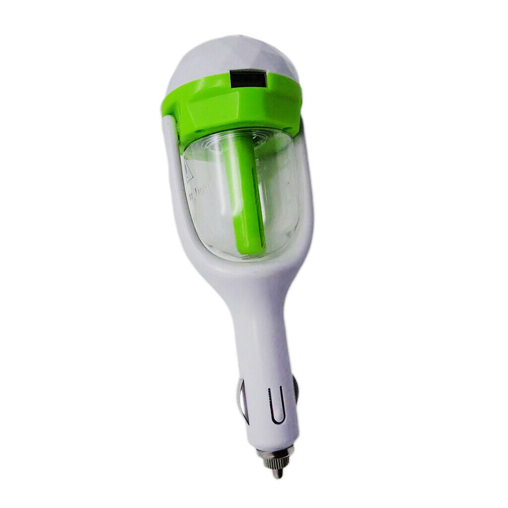 USB Mini Car Air Humidifier Cool Mist Aromatherapy Diffuser Purify Green