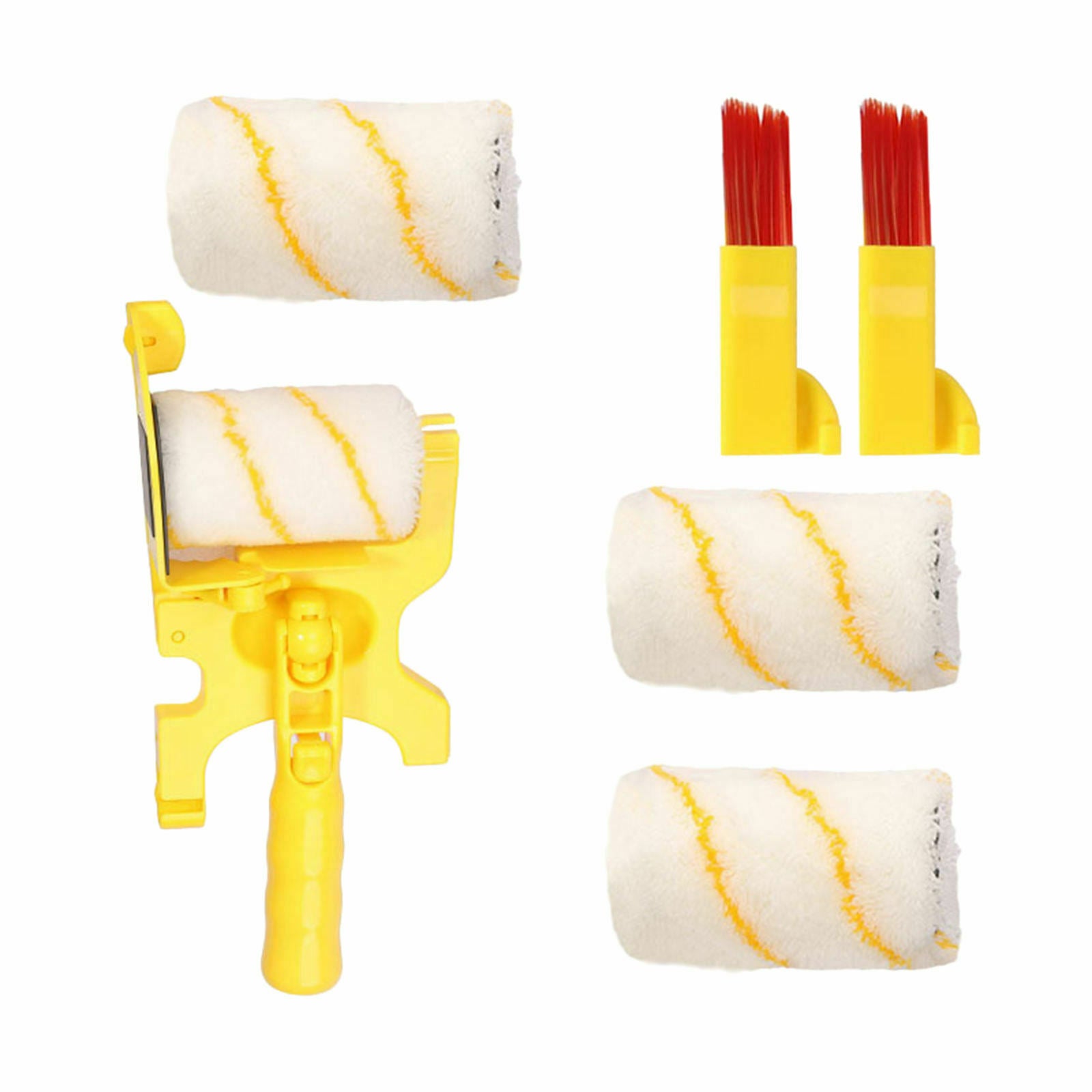 6pcs/set Portable Paint Edger Roller Kit Safe Tool DIY Home Wall Supplies