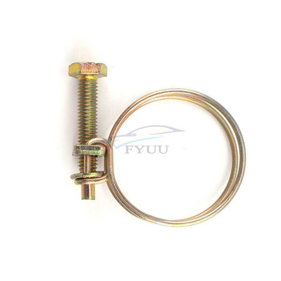 40× Universal Car Motorcycle Adjustable Color Galvanized Iron Wire Hose Clamps