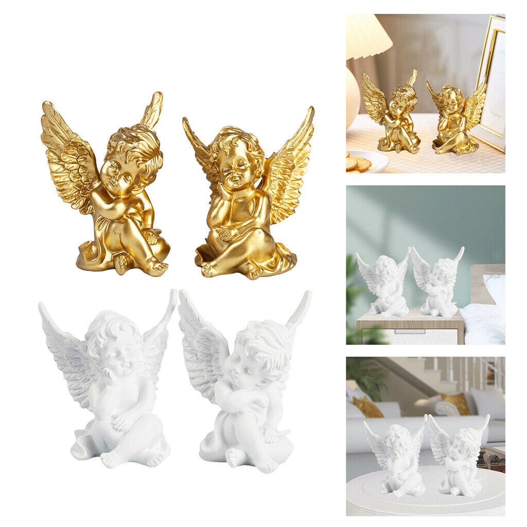 4x Cupid Angel Statue Cherubs Sculpture Tabletop Decor Hotel Gifts for Kid