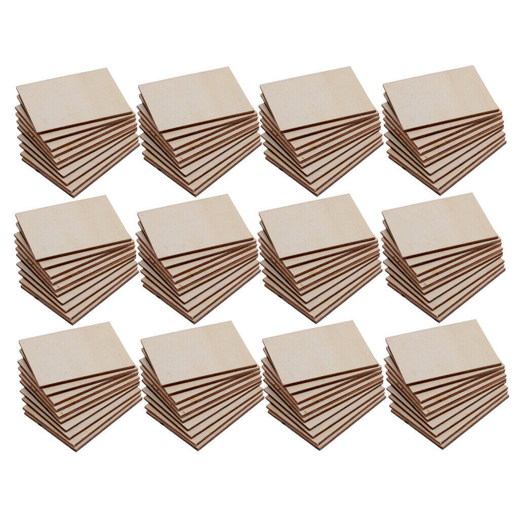 120PCS BLANK PLYWOOD WOOD BUSINESS CARD WOODEN NAME CARD UNFINISHED WOOD PLAQUE