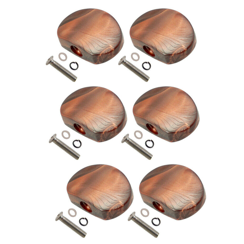 Tuner Machine Heads Knobs   Set for Guitar Parts Oval Coffee Pack of 6