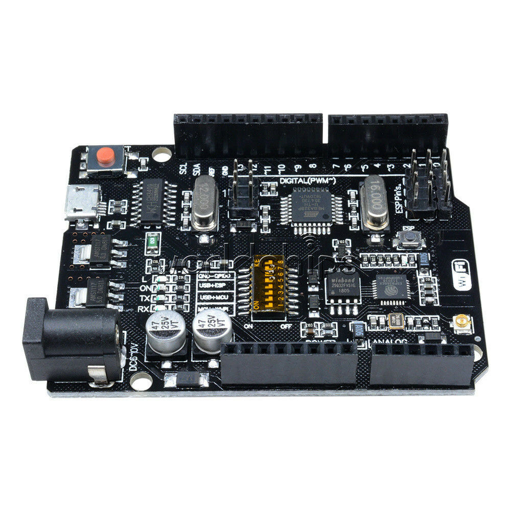 WiFi UNO R3 ATmega328P+ESP8266 (32Mb memory) USB-TTL CH340G For Arduino NodeMCU