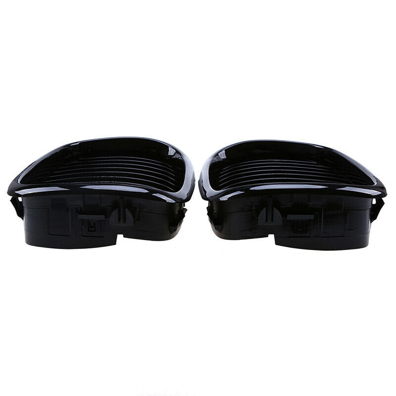 Pair Fit For BMW 5-Series E39 Sedan 1995-2003 Black Front Bumper Kidney Grilles