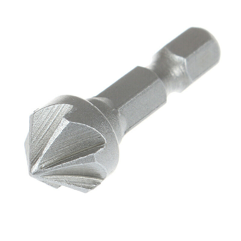 6 Flute Countersink Drill Bit Chamfer Cutting Woodworking Tool  hexagon han XC