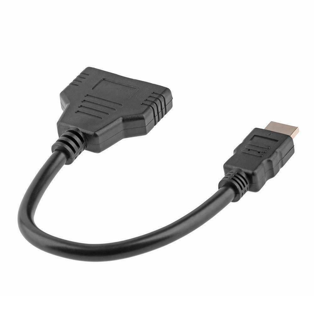 1 In 2 Out HDMI Splitter Cable Male to Double Female Adapter for 1080P HDTV DVD