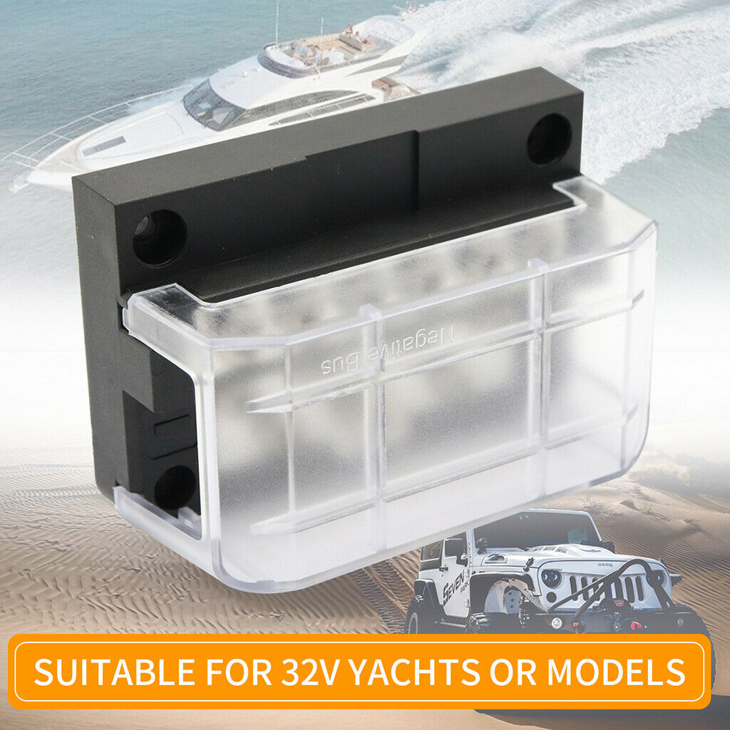 12 in 1 Junction Block Power Post Set Box Negative Bus Bar for Boat Marine