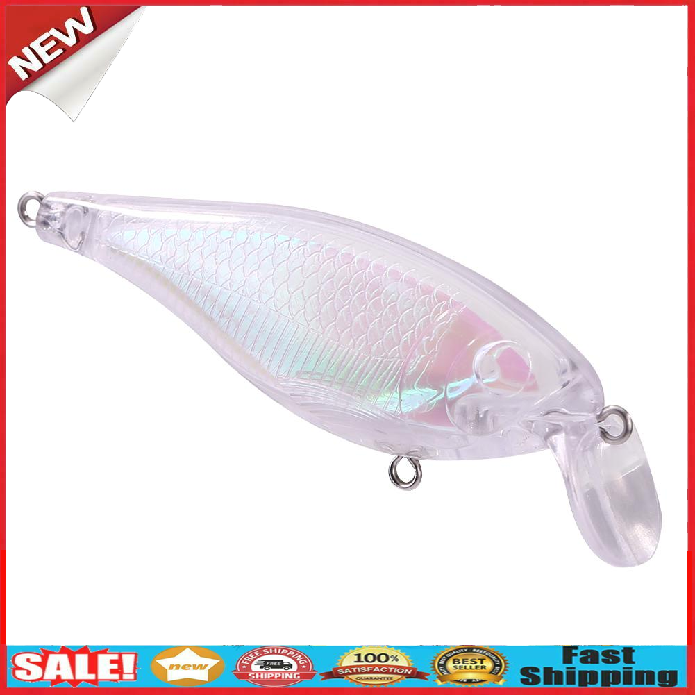 Unpainted Blank Hard Lures Pink Transparent Artificial Outdoor Fishing Tool @