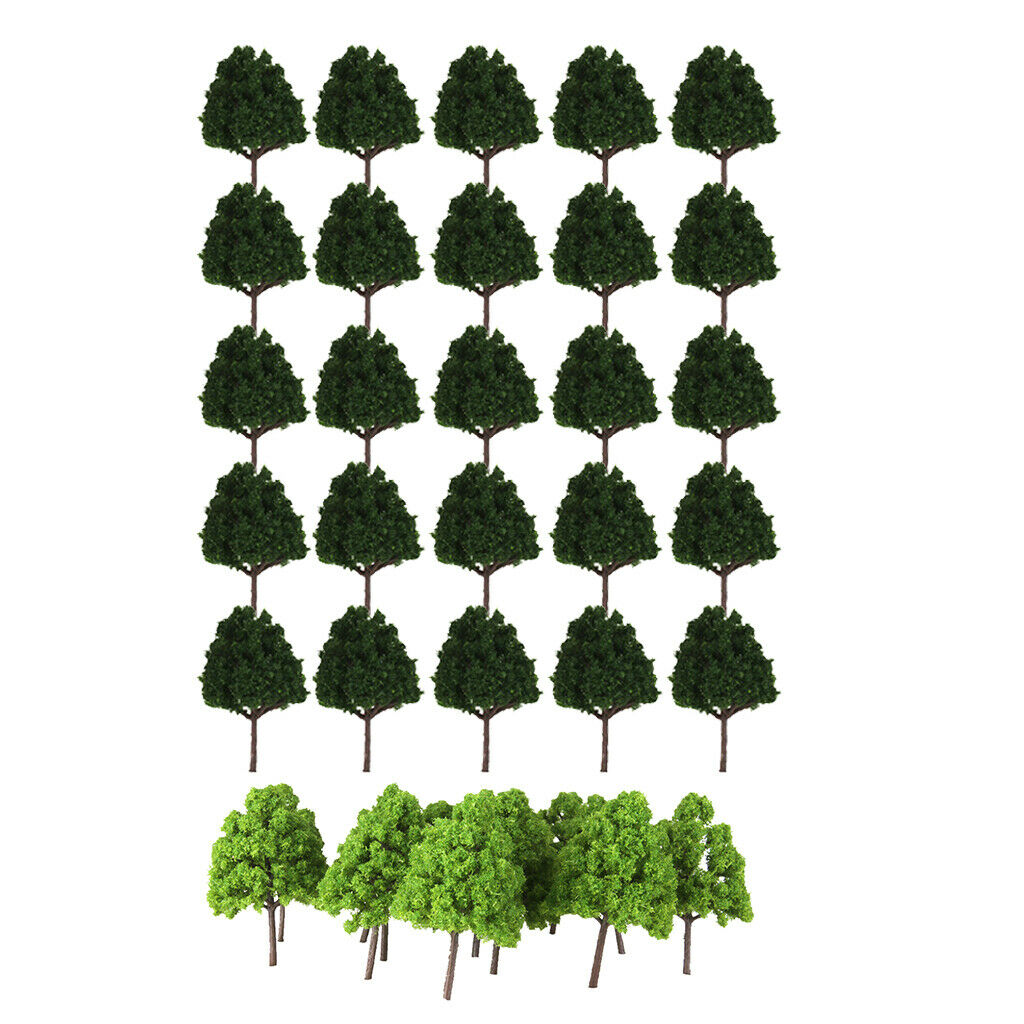 50x 1/150 Scale  Cypress Tree Models for Modeling Landscaping Layout Diorama