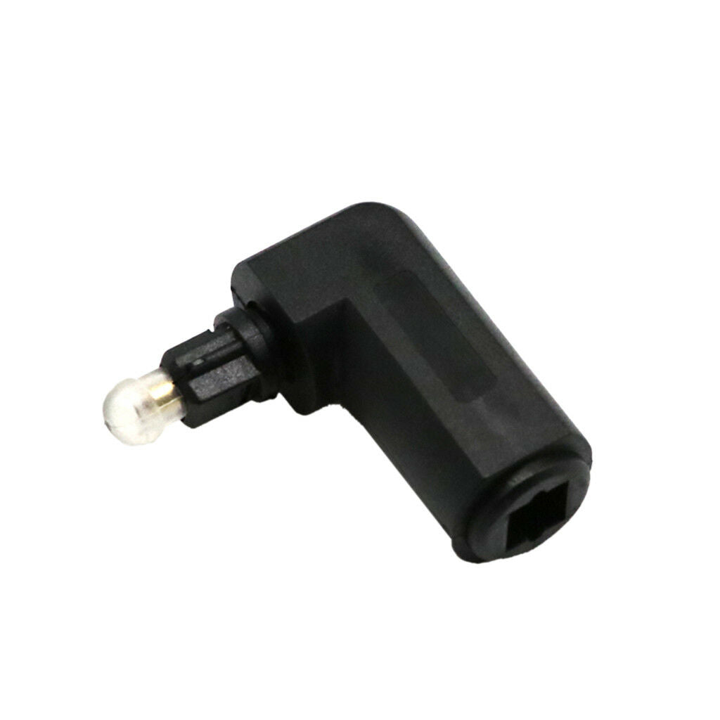 2x Toslink DIGITAL Optical AUDIO Cable Right Angle Male/Female Adapter