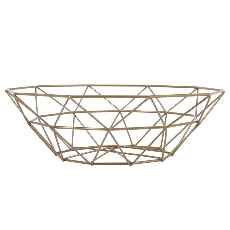Chic Metal Table Storage Basket Modern Minimalist Scandinavian Nordic Hollow DE7