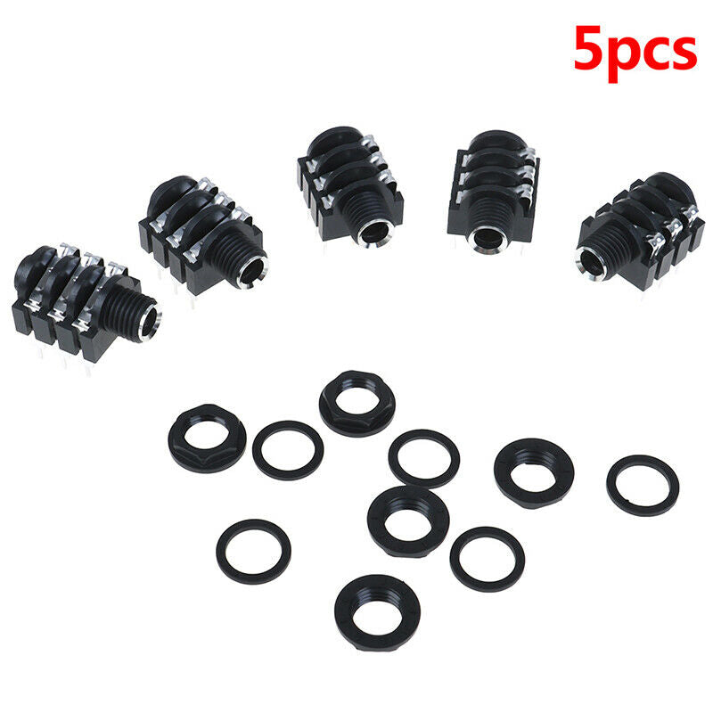 5x 6.35mm/6.35 6P/6PIN stereo audio microphone female socket/jack connectoNWU SJ