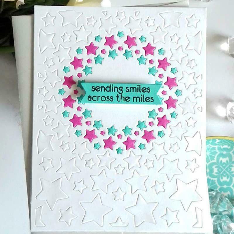 Stars Frame DIY Metal Cutting Dies Stencil Scrapbooking Album Paper Card Decor