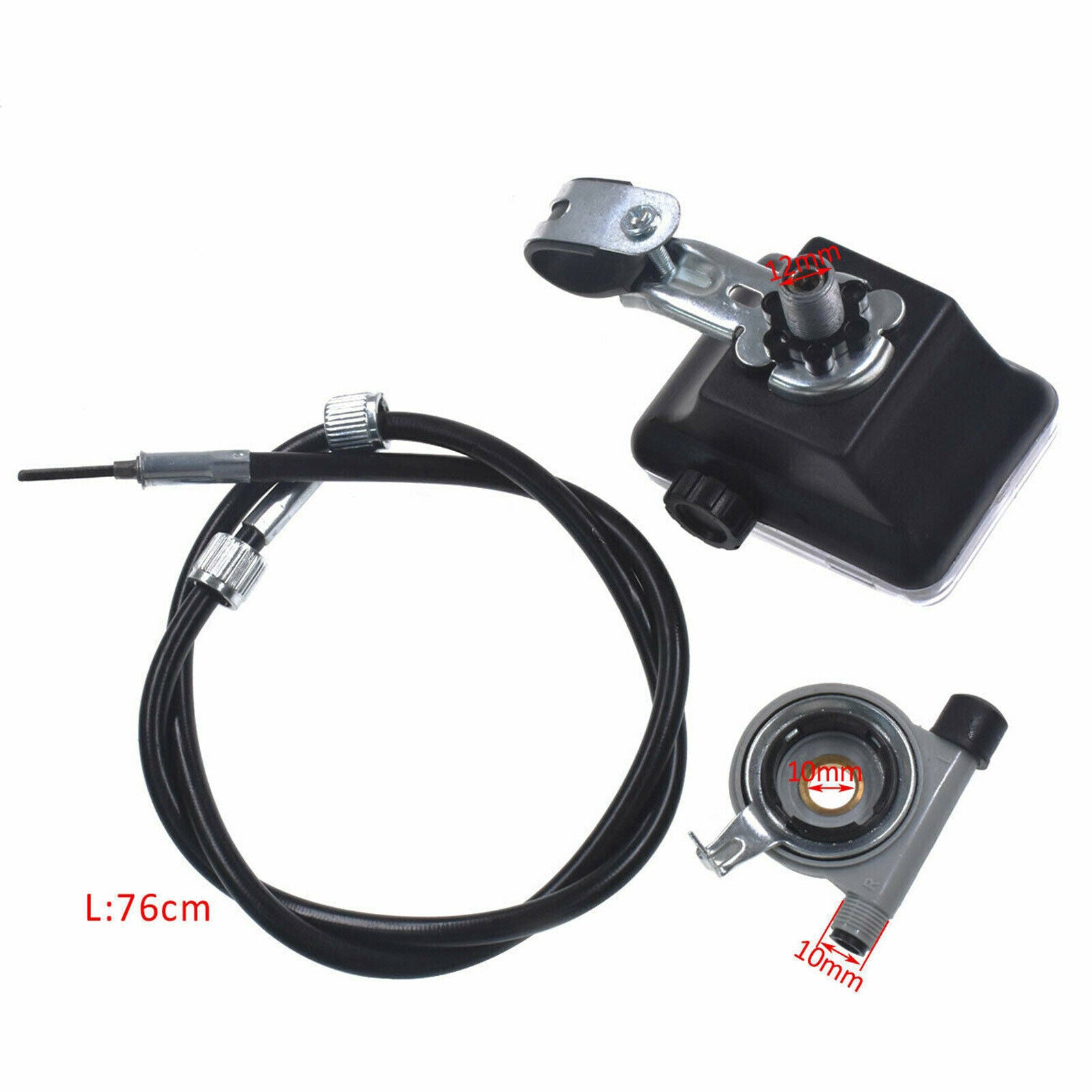 Retro Classic Bicycle Bike Speedometer Analog Mechanical Odometer w/ Hardware