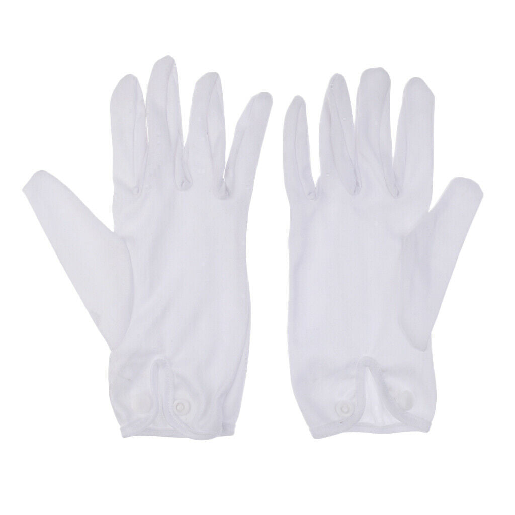 1 Pair Billiard Referee Gloves - White