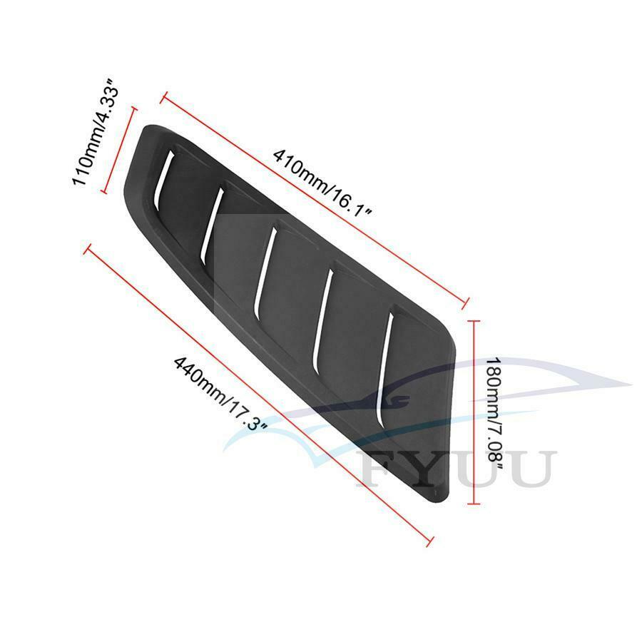 2PCS ABS Car Air Intake Scoop Bonnet Hood Vent Front Hood Vent For Ford Mustang