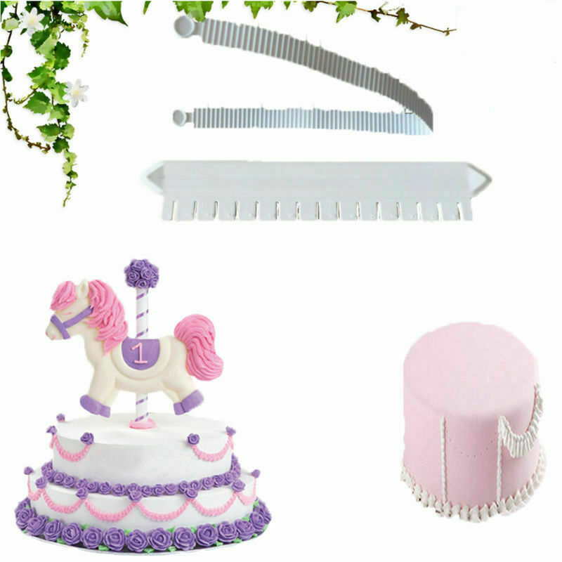 Cake Ruler Plastic White Garland Border Decorating Marker Set Cake Baking Mold