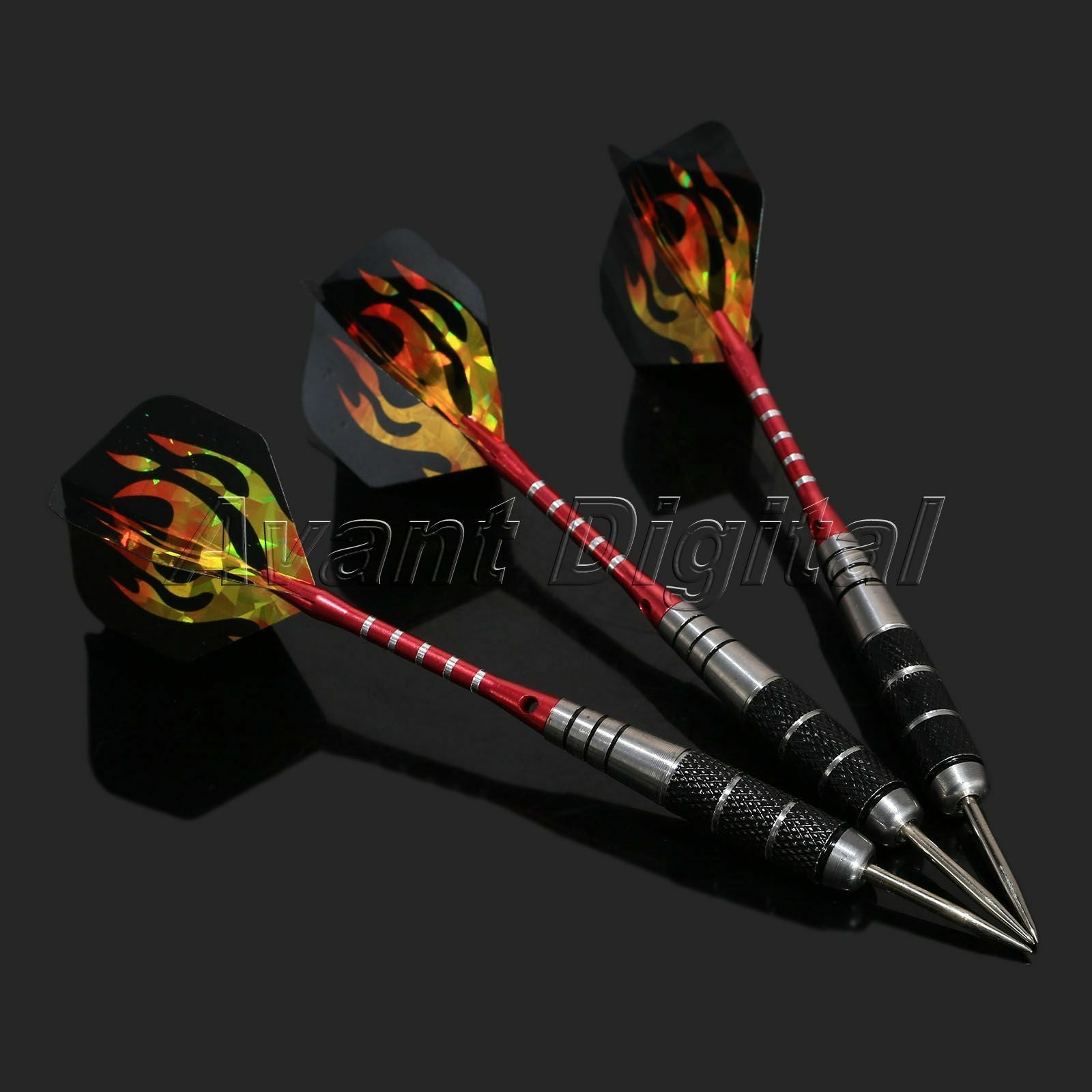 3pcs of darts Professional Red Tungsten Steel Tip Darts Set With Dart Flights