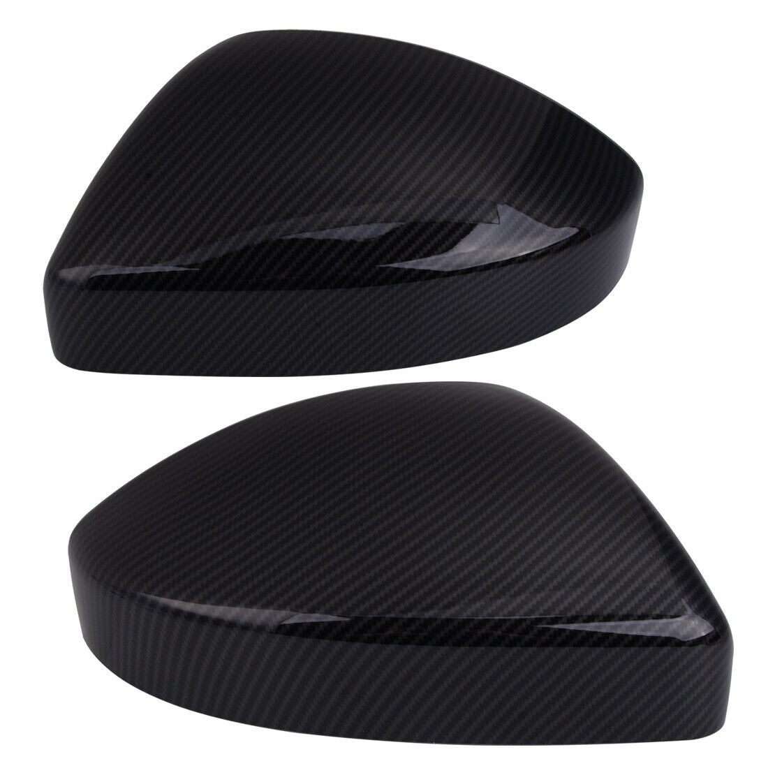 Carbon Fiber Style Mirror Cover Overlay Set Fits For Range Rover Velar 2017 2018