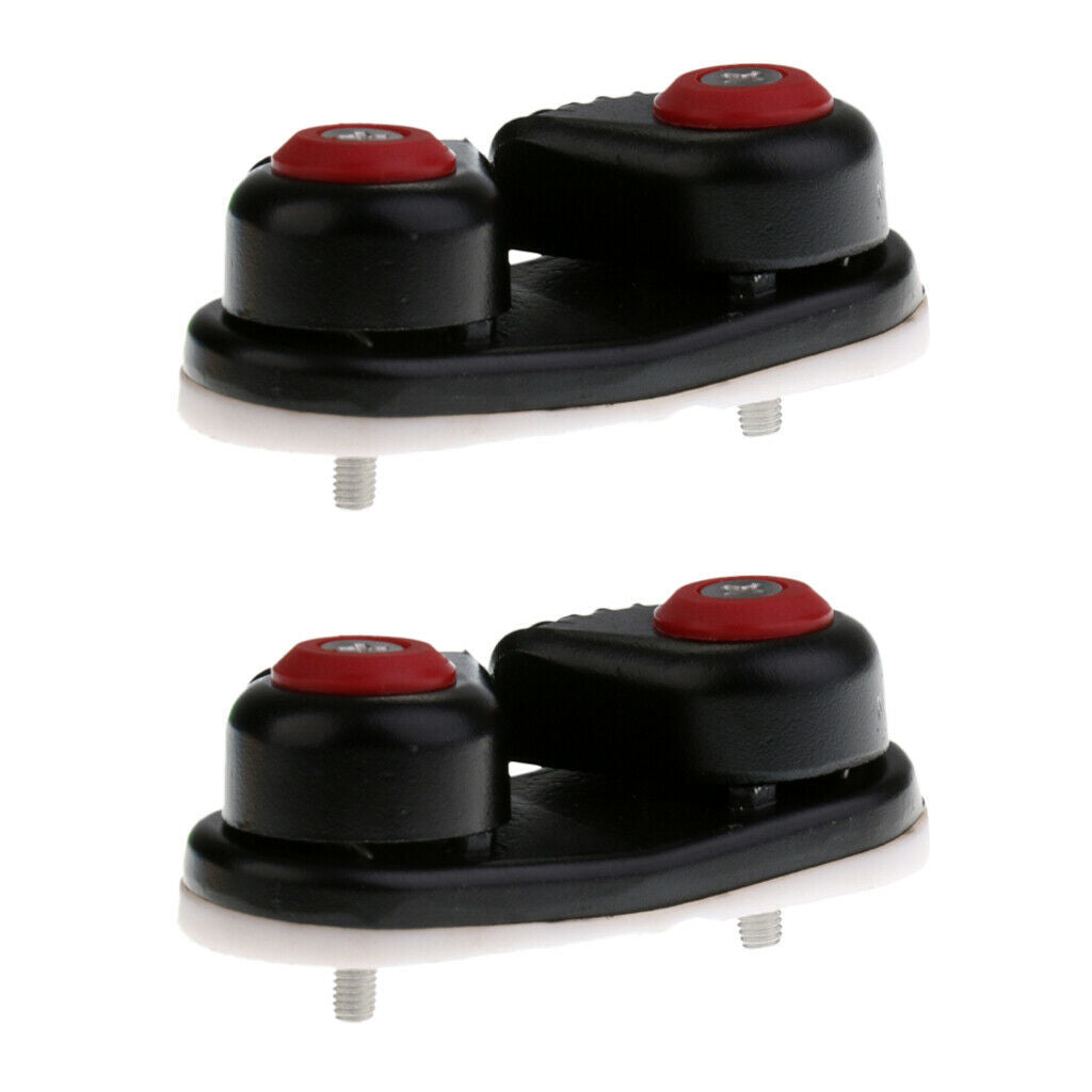 2x Sailboat Cam Cleat for Dia. 10-14mm Rope Sailing Boat Canoe Cam Cleats